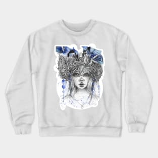 Blue Jay Watercolor Painting Crewneck Sweatshirt